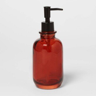 Apothecary Glass Soap/Lotion Dispenser Amber