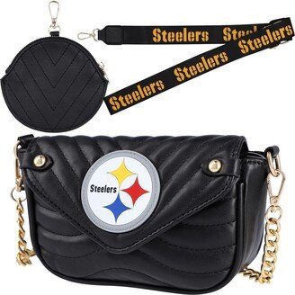 Women's Cuce Pittsburgh Steelers Leather Strap Bag