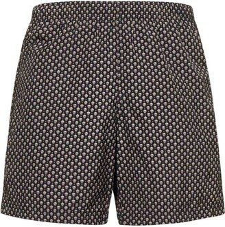 Spotted Skull Print Swim Shorts-AC