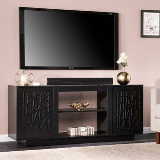 Flonsland Media Console with Storage Black - Aiden Lane