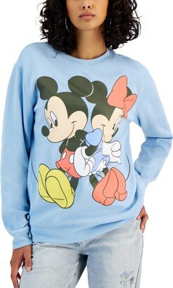 Juniors' Mickey & Minnie Crewneck Sweatshirt
