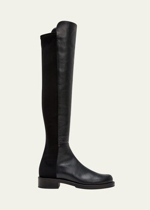 5050 Bold Leather Over-The-Knee Moto Boots