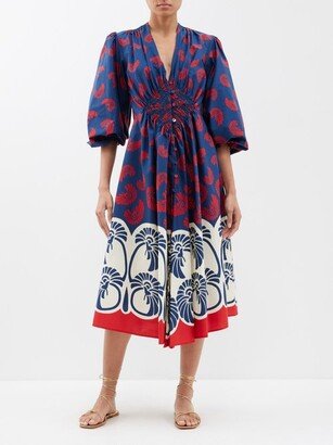 Camerino Printed-cotton Midi Dress