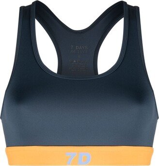 KK logo-print sports bra