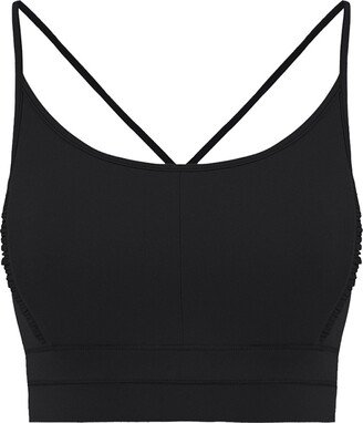 Yes Flâneuse Lana Sports Bra With Tiny Ruffles Black Beauty