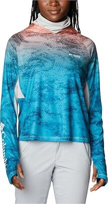 Super Tidal Tee Vent Hoodie (Light Coral Camo Gradient) Women's Clothing