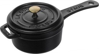 Cast Iron 0.25-qt Mini Saucepan - Matte Black