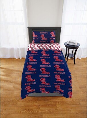 The Northwest Company COL 808 Mississippi Ole Miss Twin Bed in a Bag Set