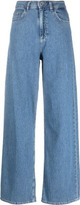 Logo-Patch Wide-Leg Jeans-AC