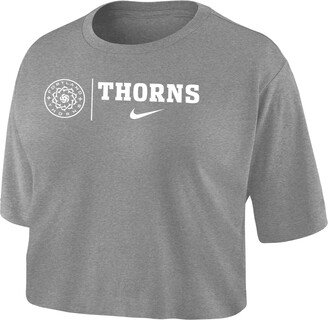 Portland Thorns Women's Dri-FIT Soccer Cropped T-Shirt in Grey