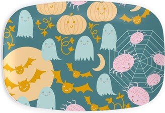 Serving Platters: Cute Halloween Scene - Pastel Serving Platter, Multicolor