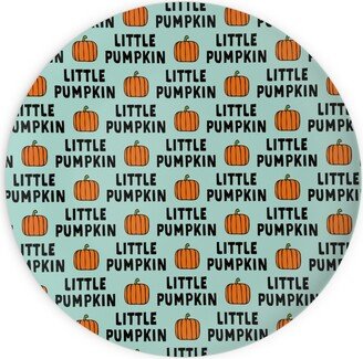 Plates: Little Pumpkin - Halloween - Aqua Plates, 10X10, Green