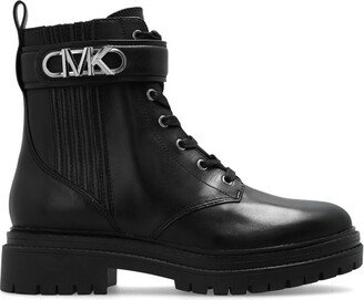 Parker Logo Plaque Ankle Boots-AA