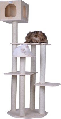 69 Real Wood Premium Scots Pine, 5-Level Cat Tree With Perch & Condo