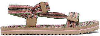 SSENSE Exclusive Pink & Green Patterson Flat Sandals