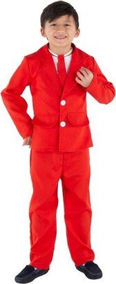 Dress Up America Party Suit Set for Kids - Medium - Red