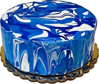 Dezicakes Fake Cake Blue Marble Glaze Contemporary Design Prop Decoration Dezicakes