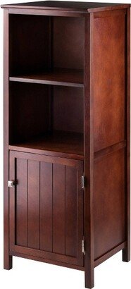 Brooke Jelly Cupboard with 2 Shelves and Door Wood/Espresso