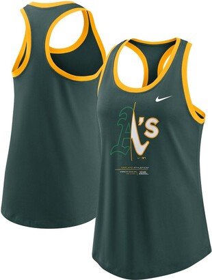 Women's Green Oakland Athletics Tech Tank Top