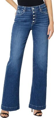 Leenah w/ Exposed Button Fly in Whatever Distressed (Whatever Distressed) Women's Jeans