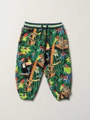 Kenzo Junior jogging pants with tropical print
