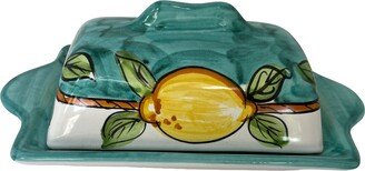 Butter Dish With Lid | Ceramic Double Made in Italy Lemon Pottery Amalfi Coast Ceramics