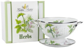 Herbs Enamelware 2-Piece Giftboxed Colander
