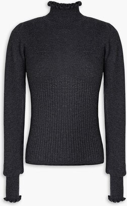 Ribbed cashmere turtleneck sweater-AG