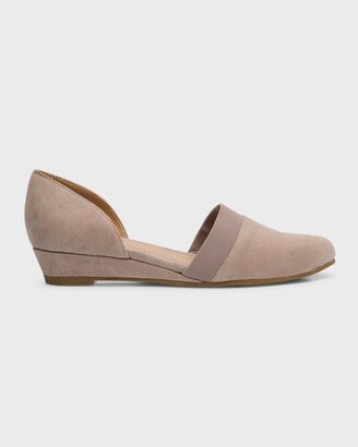 Ida d'Orsay Suede Wedges