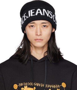 Black Jacquard Beanie-AA