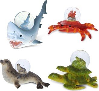 Crab, Seal, Sea Turtle, Shark Snow Globe Set of 4 - 45mm