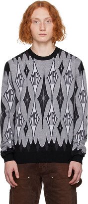 Black & Gray Jacquard Sweater