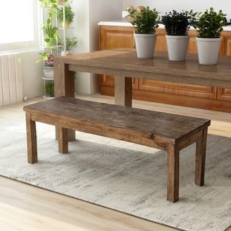 Sail Farmhouse Pine Solid Wood Dining Bench
