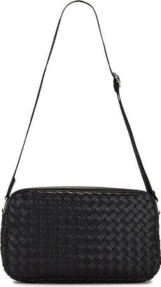 Bottega Large Classic Intrecciato Camera Bag in Black