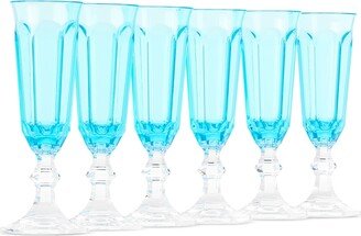 Mario Luca Giusti Blue Dolce Vita Flute Set, 6 pcs