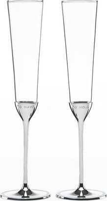 Take The Cake To Have & To Hold Champagne Toasting Flute Set