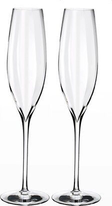 Waterford Crystal Elegance Optic Classic Champagne Flutes, Set of 2