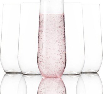 15 Pack Shatterproof Champagne Flute 9 Ounce, Plastic Flutes, Glasses, Recyclable Cup Ye391.552