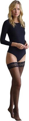 Chic Dot Thigh High HF040 (Black) Hose