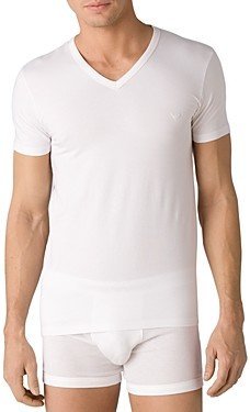 Stretch Cotton V-Neck T-Shirt