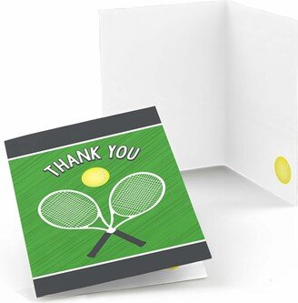 Big Dot Of Happiness You Got Served - Tennis Baby Shower or Birthday Party Thank You Cards (8 count)