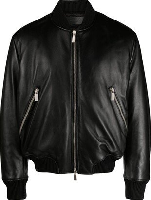 Lea leather bomber jacket
