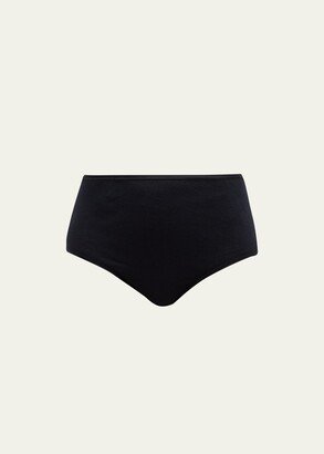 Cotton Seamless Satin-Trim Briefs