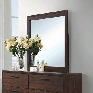 Furniture Edmonton Rustic Tobacco and Dark Bronze Dresser Mirror - Rustic Tobacco