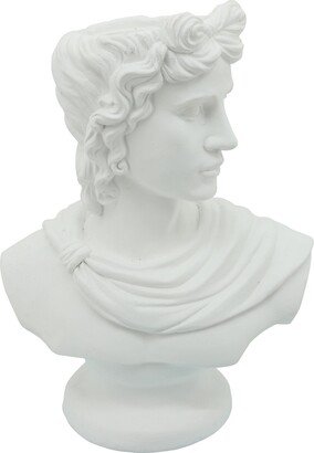 20 Inch Resin David Bust Accent Decor, White