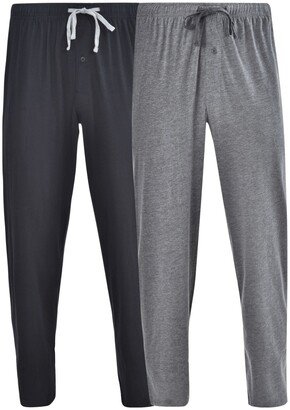 Men's Big and Tall Knit Pant, 2 Pack - Black/Grey