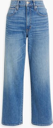 Madison faded mid-rise wide-leg jeans