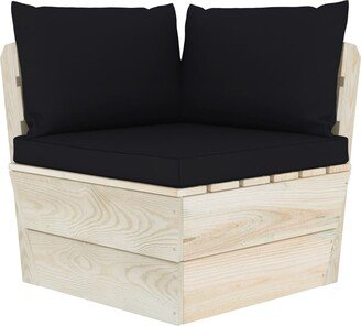 Pallet Cushions 3 pcs Black Oxford Fabric - 23.6 x 23.6 x 2.4