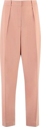 High-Waist Tapered-Leg Trousers-AE