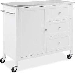 Soren Stainless Steel Top Kitchen Island Cart